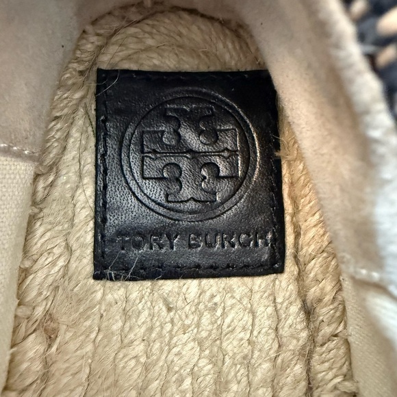 Tory Burch Lonnie espadrilles Flats Black tan Size 7 - Picture 7 of 8